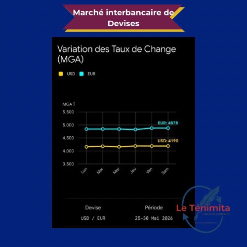 MARCHE INTERBANCAIRE DES DEVISES: L’ARIARY TERMINE LE MOIS DE MAI SOUS PRESSION FACE À L’EURO ET AU DOLLAR