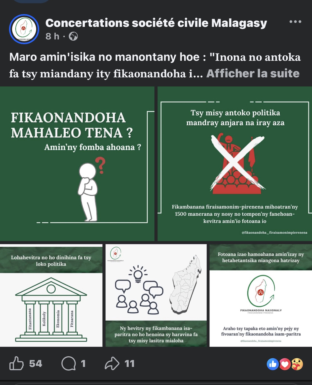 FIKAONANDOHAN’NY FIARAHAMONIM-PIRENENA: ANTOKA HO AN’NY FANAVAOZANA IFOTONY SA KAJIKAJY POLITIKA VAOVAO?